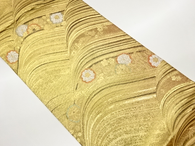 JAPANESE FUKURO OBI / WOVEN FLORAL PLANTS